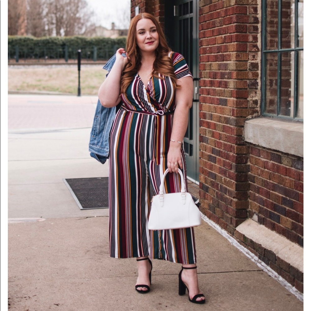 Multi-Stripe Knit Jumpsuit